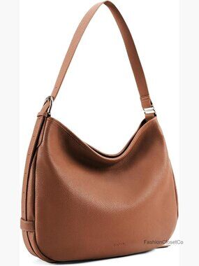 Genuine Leather Slouchy Hobo Bag Crossbody Handbag with Adjustable Strap